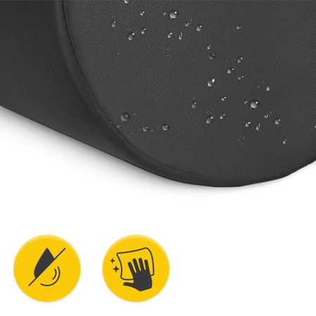 Formázott henger masszázshoz, 60 × 20 cm, fekete