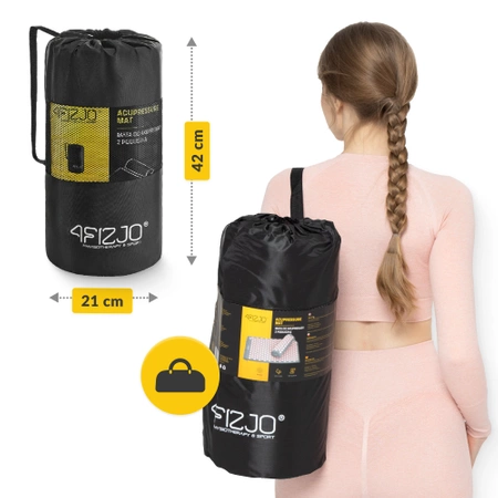 Akupresszúrás szőnyeg párnával, rózsaszín