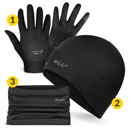 Unisex 3 az 1-ben termikus szett – sapka + nyakmelegítő + kesztyű S/M