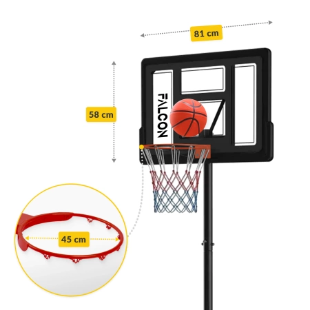 FALCON JUNIOR 2 mobil állítható kosárpalánk