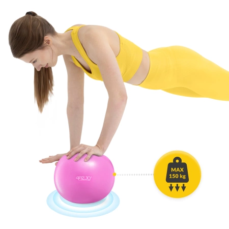 Pilates labda, 22 cm, rózsaszín