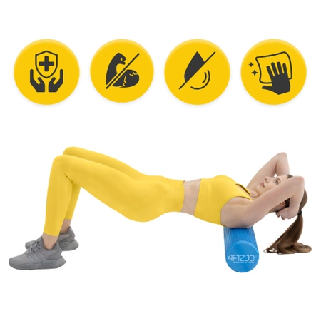 CARE+ bordázott masszázshenger, 90 cm, kék