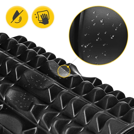 EVA habtüskés masszázshenger, 33 cm, fekete