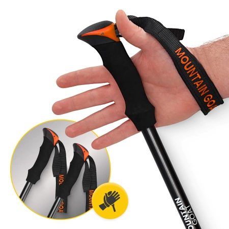 Mountain Goat PEAK+ nordic walking túrabot, narancssárga