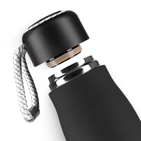 Termosz palack pánttal, 540 ml, fekete