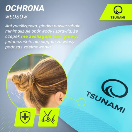 TSUNAMI gyermek úszósapka, kék