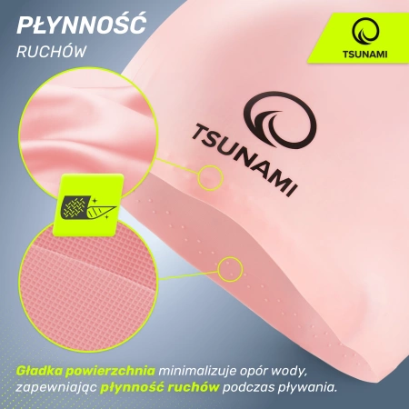 TSUNAMI unisex úszósapka, rózsaszín