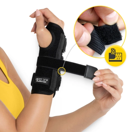 Merev sínnel ellátott csuklórögzítő jobb kézre