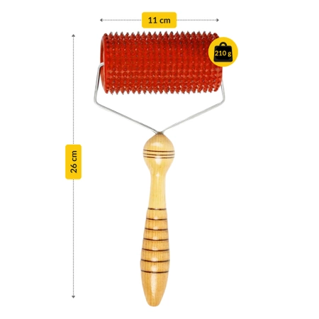 Lyapko 5,0 többtűs masszázshenger, nikkelmentes, piros