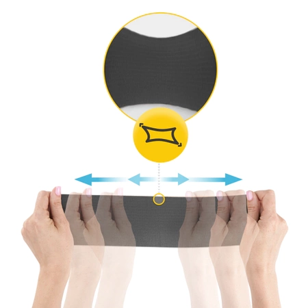 Összetapadó kötés, 4,5 m × 10, fekete