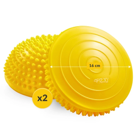 Szenzoros egyensúlyozó félgömb, 2 db, sárga