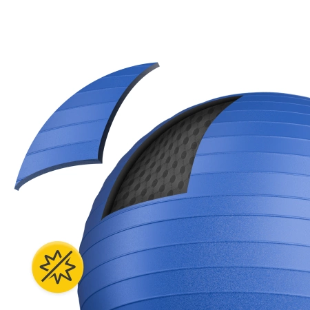 Felfújható gimnasztikai labda, 75 cm, kék