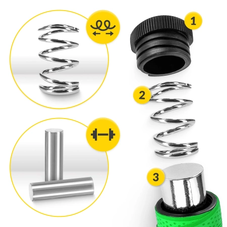 Súlyozott boksz ugrálókötél, 3 m, zöld