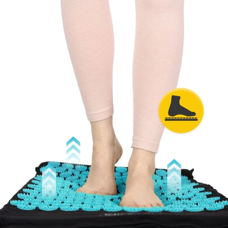 Akupresszúrás szőnyeg párnával, kék