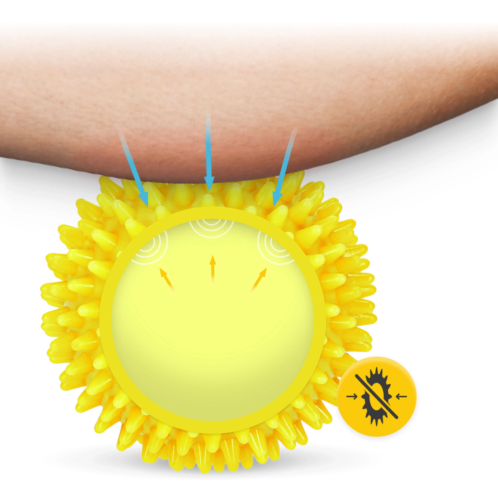 Yellow Spike ball 10 cm