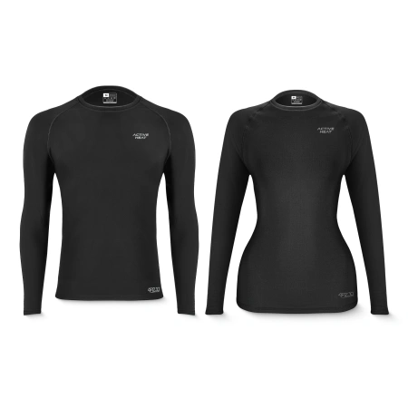 Unisex termikus hosszú ujjú póló – fekete, M méret