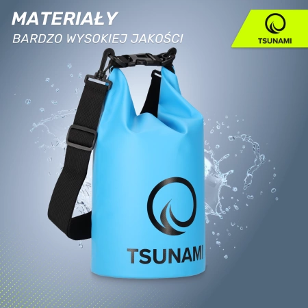 TSUNAMI vízálló zsák, 5 l, kék