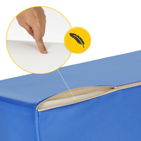 Háromszög alakú rehabilitációs ékpárna, kék