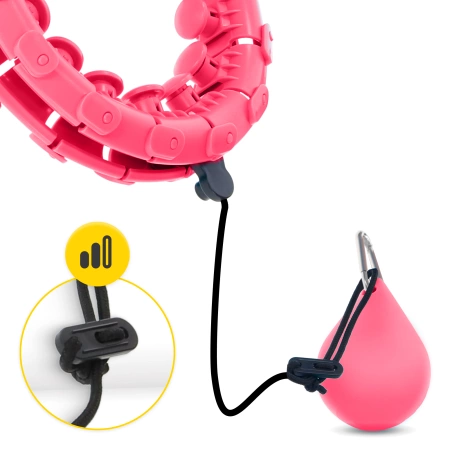 Súlyozott masszírozó hullahopp karika, rózsaszín