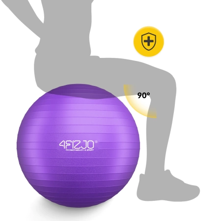 Felfújható gimnasztikai labda, 85 cm, lila