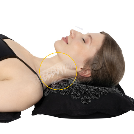 ECO akupresszúrás matrac hajdina és kókusz töltettel, fekete