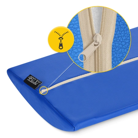 Ágyéktámasztó hengerpárna, kék