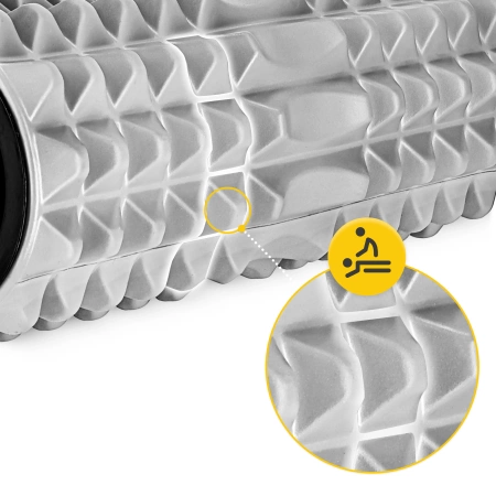 EVA habtüskés masszázshenger, 33 cm, szürke