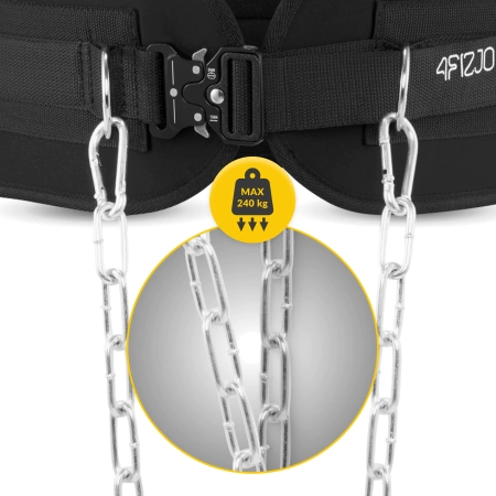 Dip Belt súlyemelő öv lánccal, 80 cm